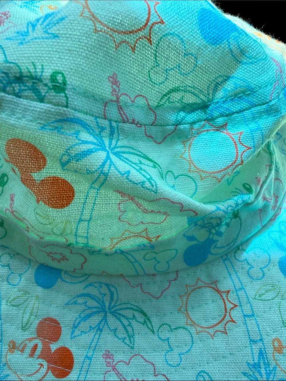 Disney Mint Tropical Mickey Print Sun Hat